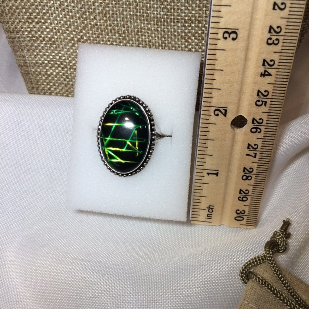 New Artisan Neon Lights Dichroic SS Ring - Picture 9 of 11